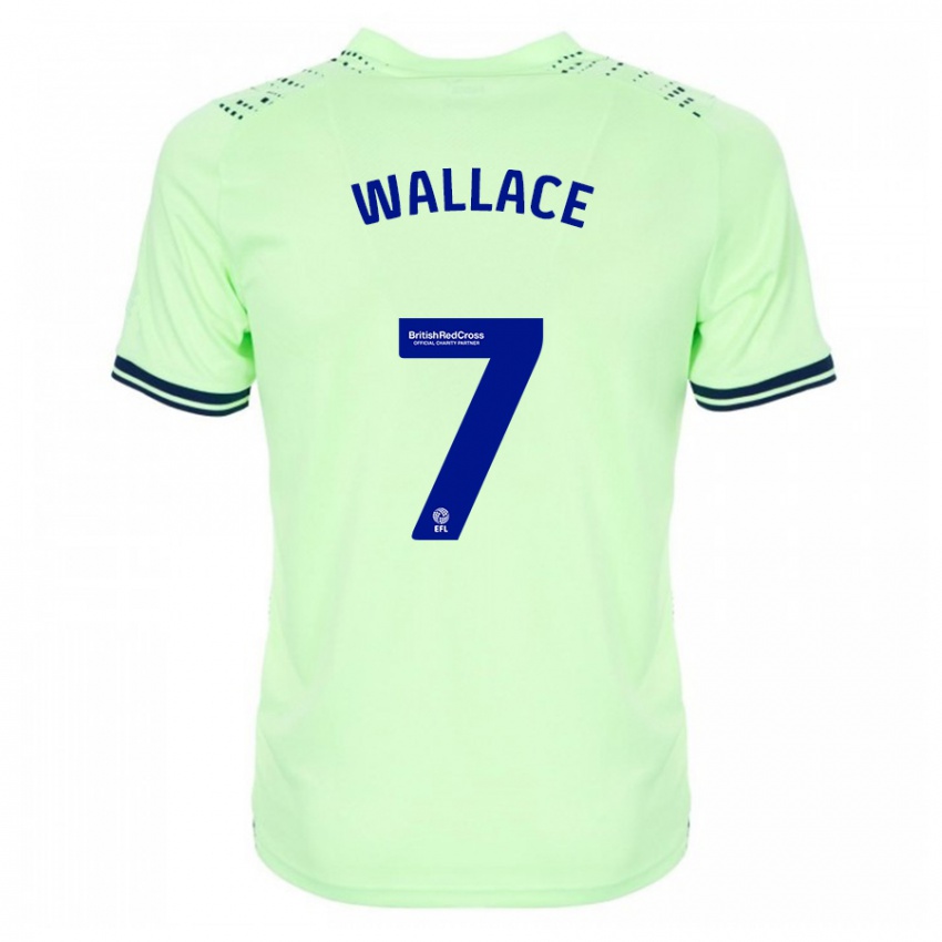 Damen Jed Wallace #7 Marine Auswärtstrikot Trikot 2023/24 T-Shirt Belgien