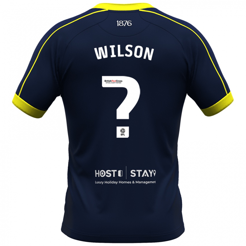 Damen James Wilson #0 Marine Auswärtstrikot Trikot 2023/24 T-Shirt Belgien