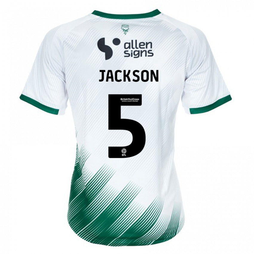 Damen Adam Jackson #5 Weiß Auswärtstrikot Trikot 2023/24 T-Shirt Belgien