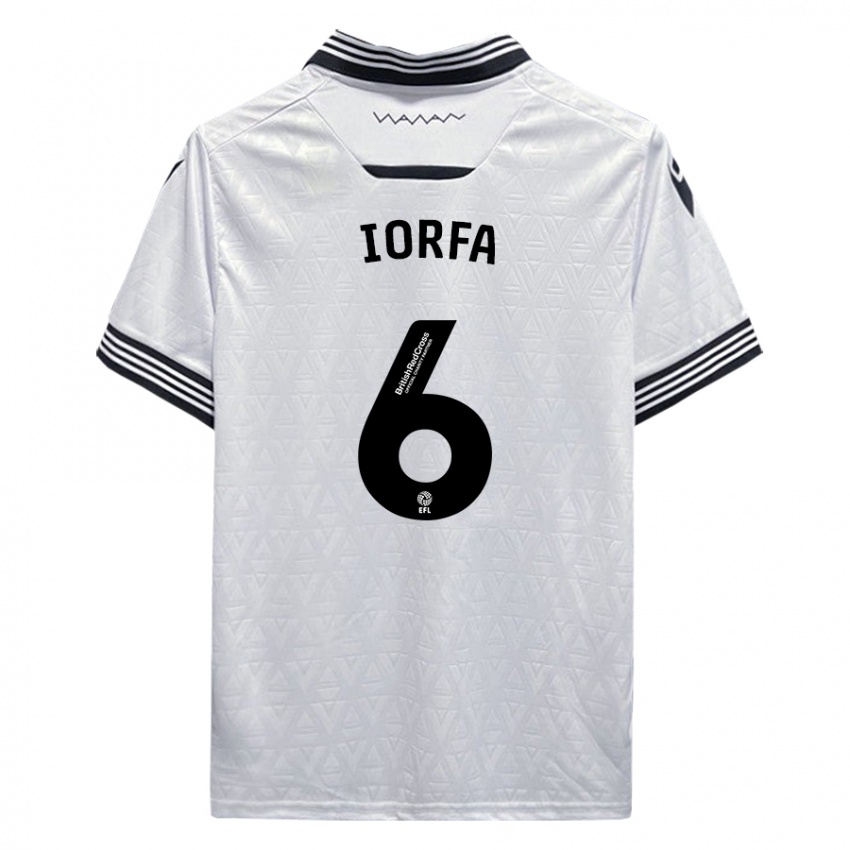 Damen Dominic Iorfa #6 Weiß Auswärtstrikot Trikot 2023/24 T-Shirt Belgien