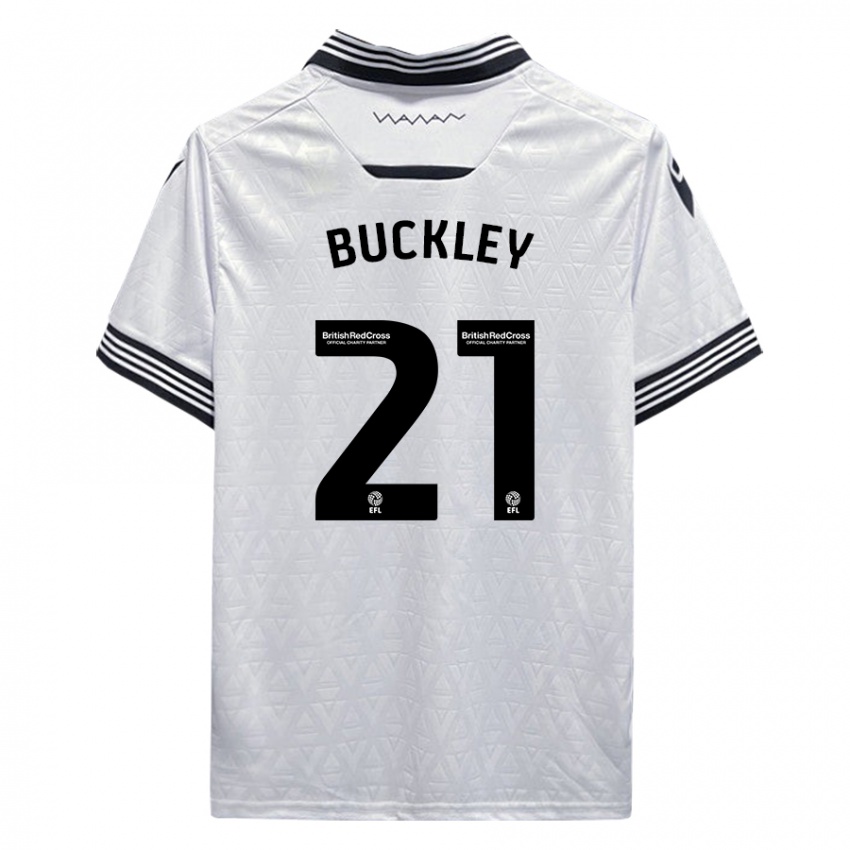 Dames John Buckley #21 Wit Uitshirt Uittenue 2023/24 T-Shirt België