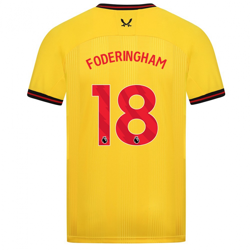 Damen Wes Foderingham #18 Gelb Auswärtstrikot Trikot 2023/24 T-Shirt Belgien