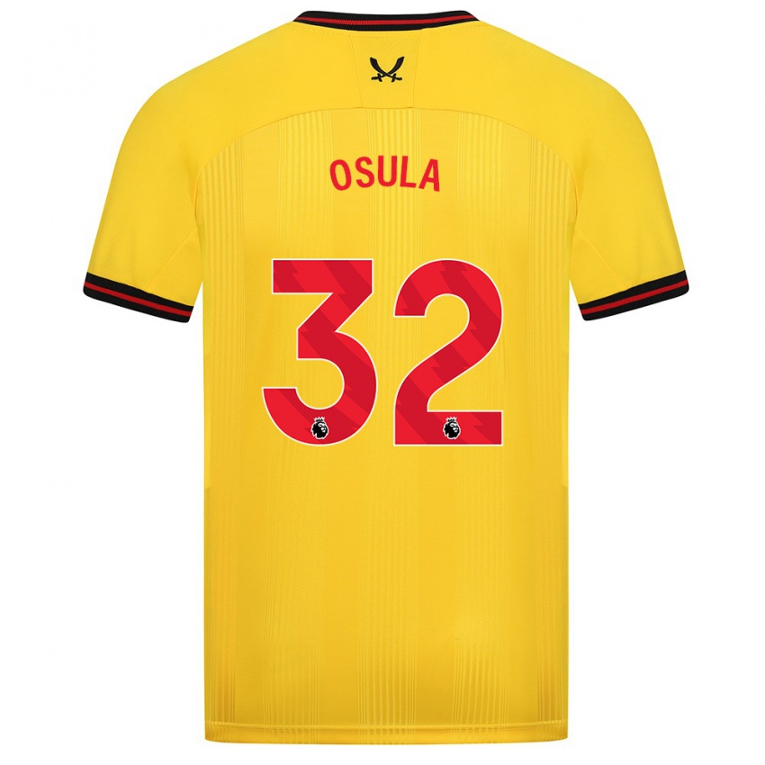 Damen William Osula #32 Gelb Auswärtstrikot Trikot 2023/24 T-Shirt Belgien