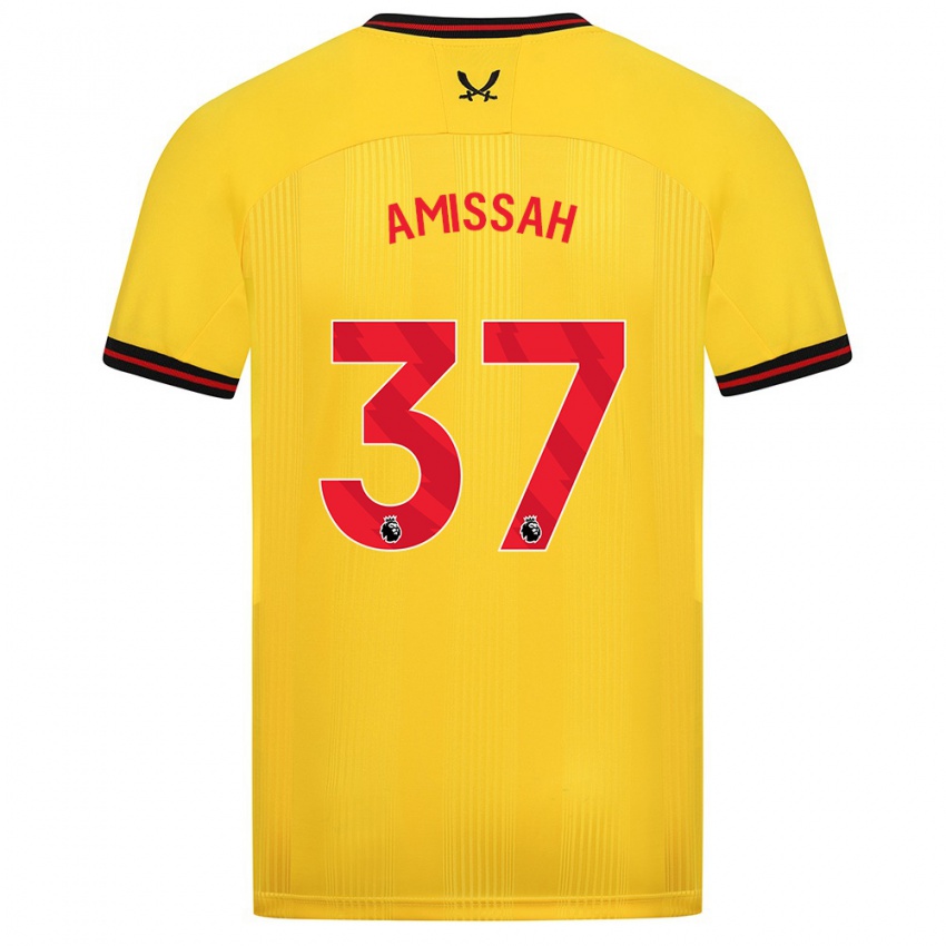 Damen Jordan Amissah #37 Gelb Auswärtstrikot Trikot 2023/24 T-Shirt Belgien