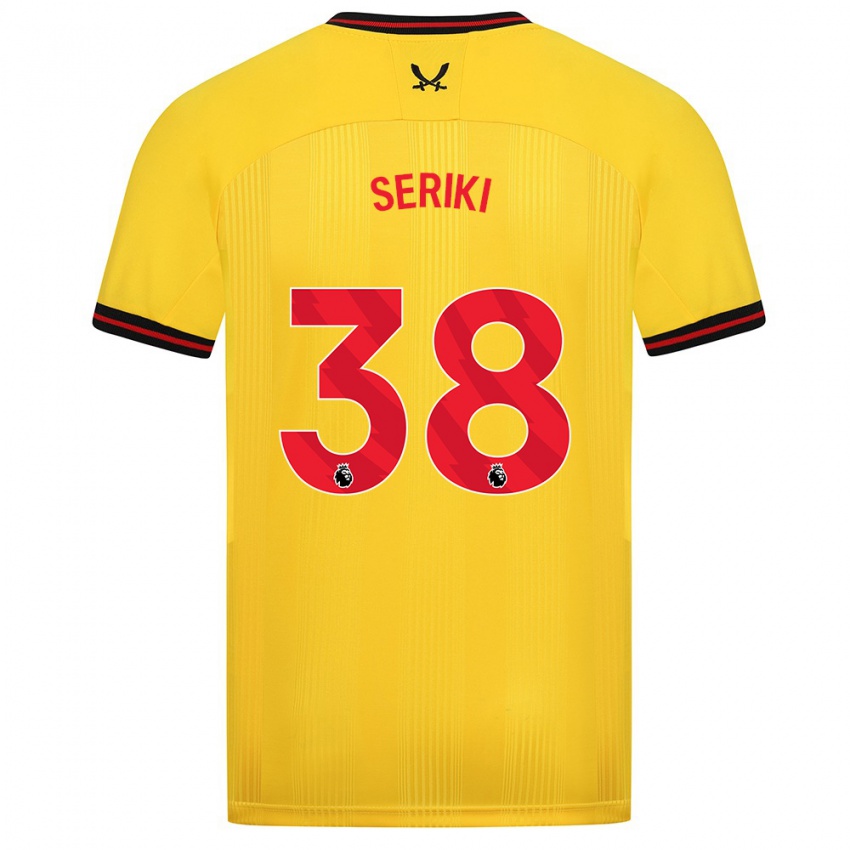 Damen Femi Seriki #38 Gelb Auswärtstrikot Trikot 2023/24 T-Shirt Belgien