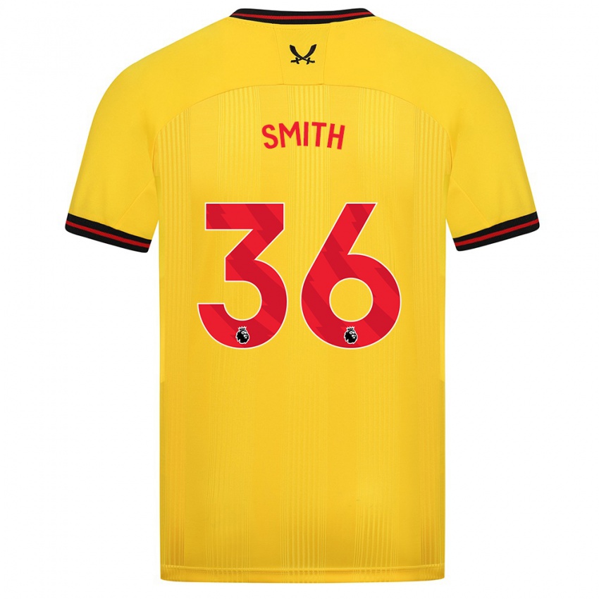 Damen Joshua Smith #36 Gelb Auswärtstrikot Trikot 2023/24 T-Shirt Belgien
