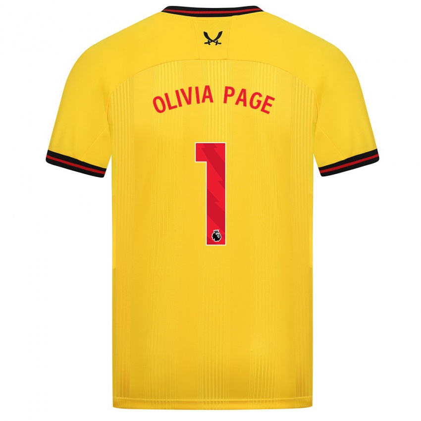 Damen Olivia Page #1 Gelb Auswärtstrikot Trikot 2023/24 T-Shirt Belgien