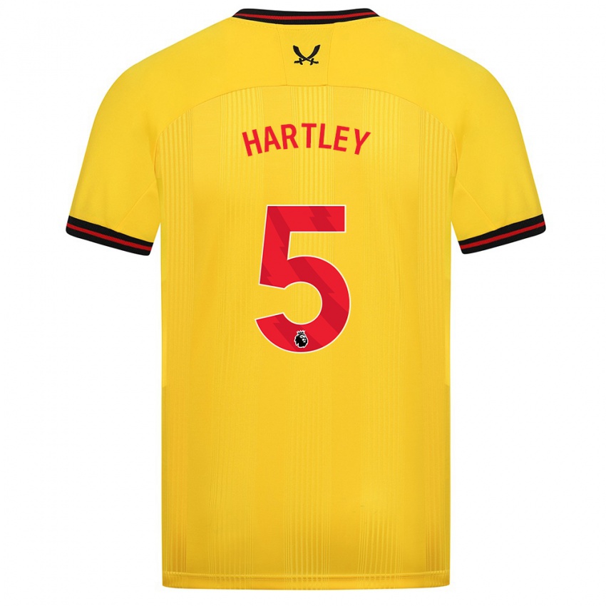 Damen Naomi Hartley #5 Gelb Auswärtstrikot Trikot 2023/24 T-Shirt Belgien