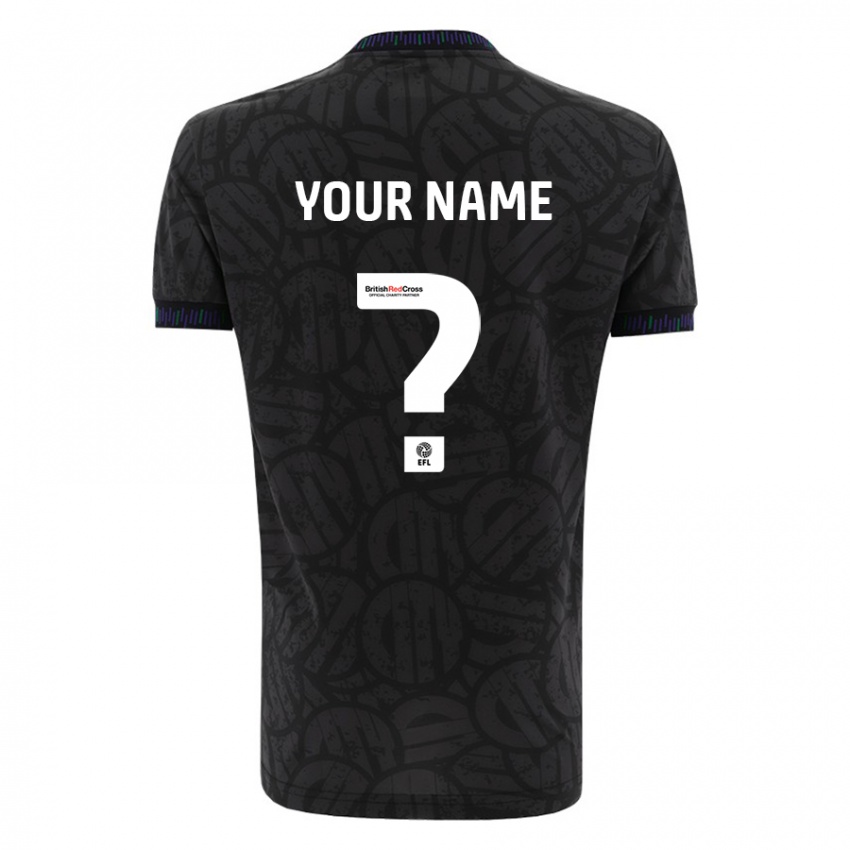 Dames Uw Naam #0 Zwart Uitshirt Uittenue 2023/24 T-Shirt België