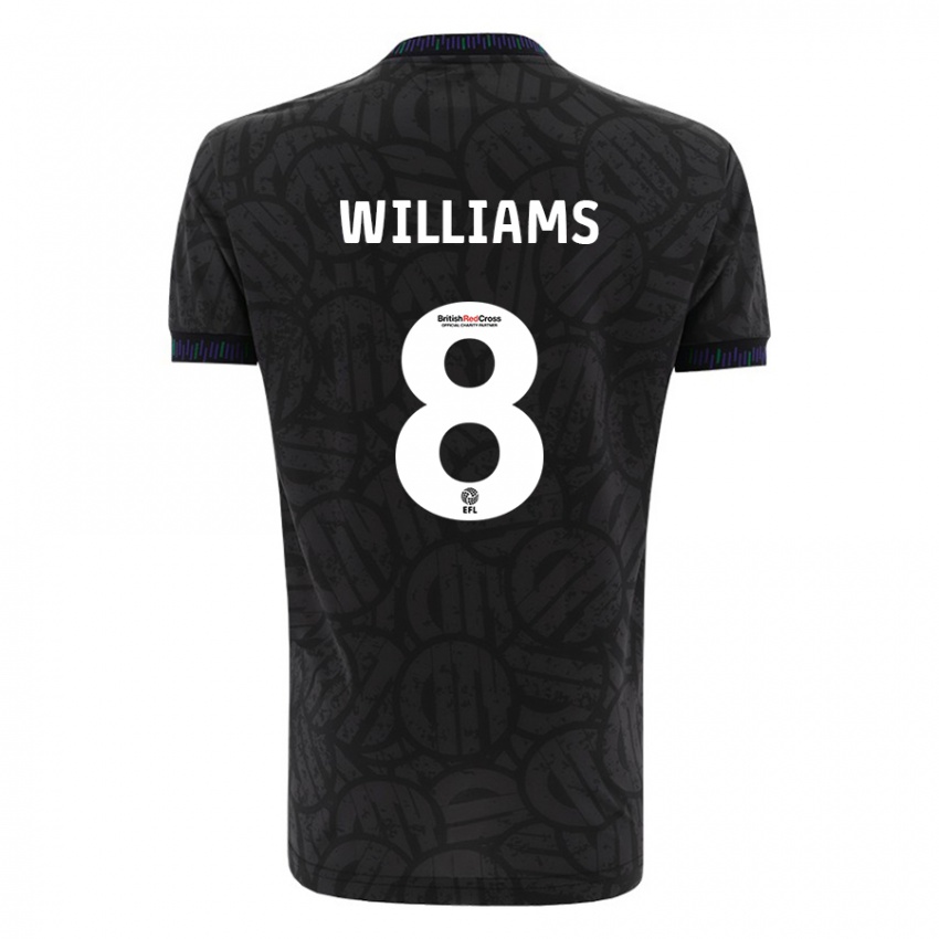 Damen Joe Williams #8 Schwarz Auswärtstrikot Trikot 2023/24 T-Shirt Belgien