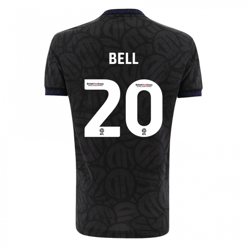 Damen Sam Bell #20 Schwarz Auswärtstrikot Trikot 2023/24 T-Shirt Belgien