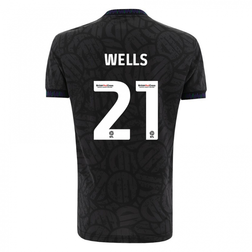 Damen Nahki Wells #21 Schwarz Auswärtstrikot Trikot 2023/24 T-Shirt Belgien