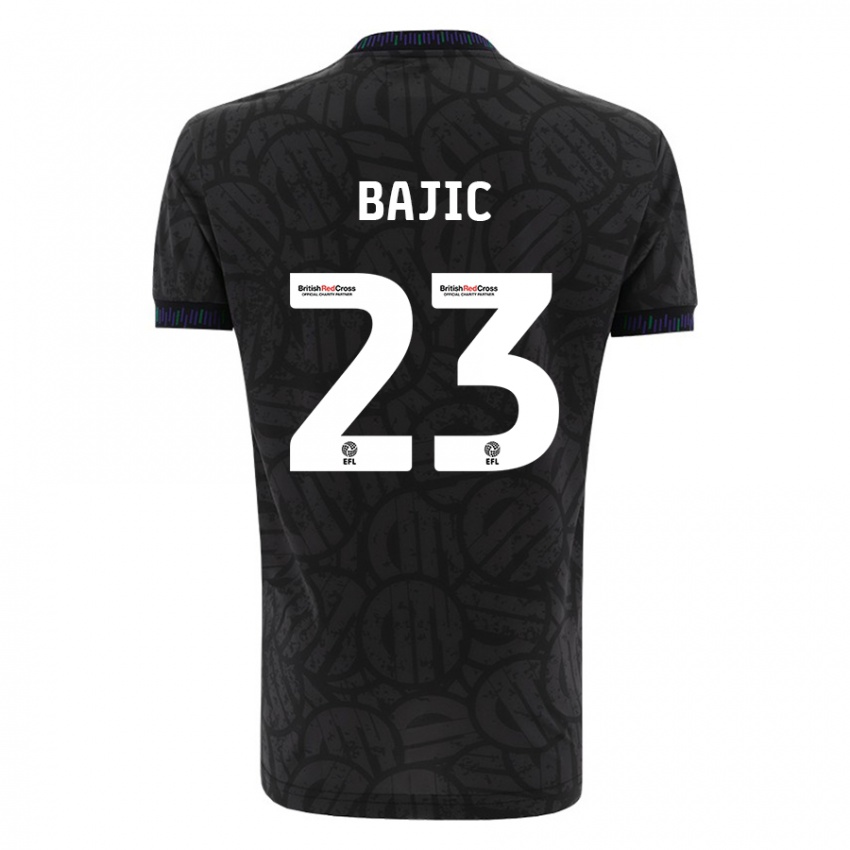 Damen Stefan Bajic #23 Schwarz Auswärtstrikot Trikot 2023/24 T-Shirt Belgien