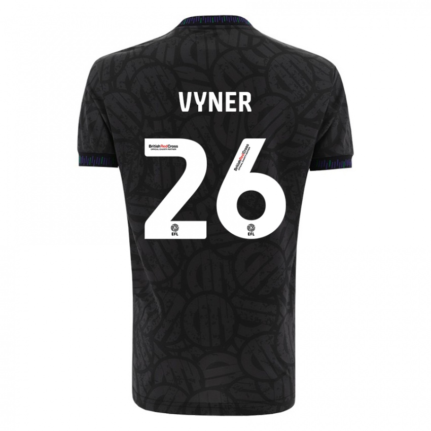 Damen Zak Vyner #26 Schwarz Auswärtstrikot Trikot 2023/24 T-Shirt Belgien