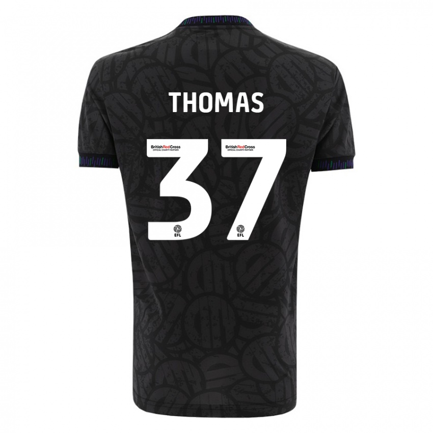 Damen Olly Thomas #37 Schwarz Auswärtstrikot Trikot 2023/24 T-Shirt Belgien