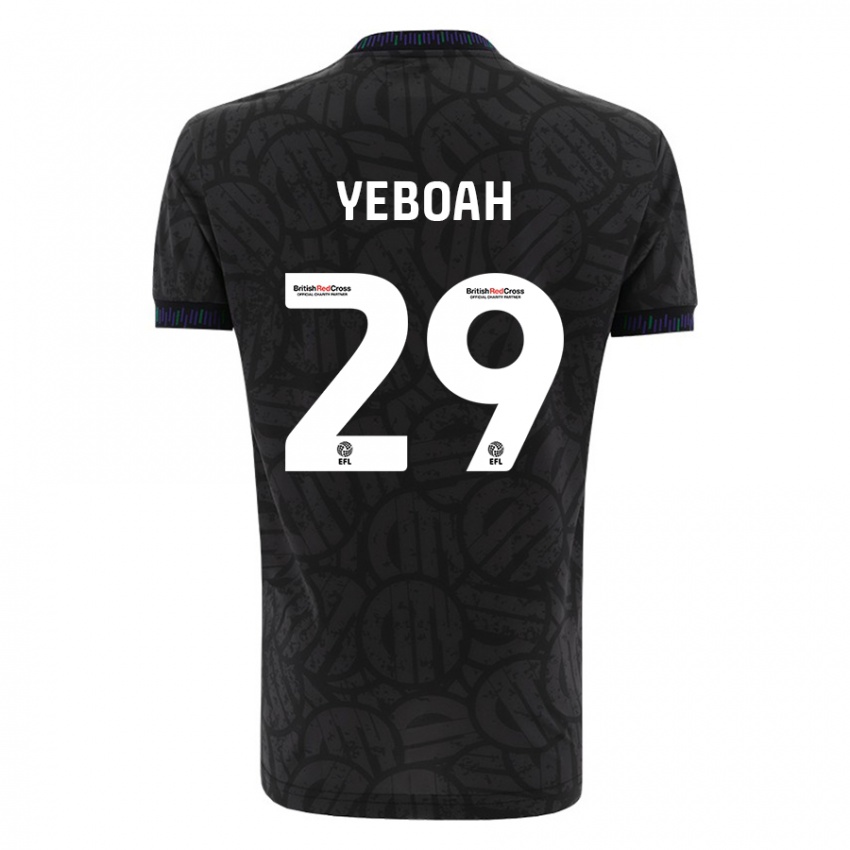 Dames Ephraim Yeboah #29 Zwart Uitshirt Uittenue 2023/24 T-Shirt België