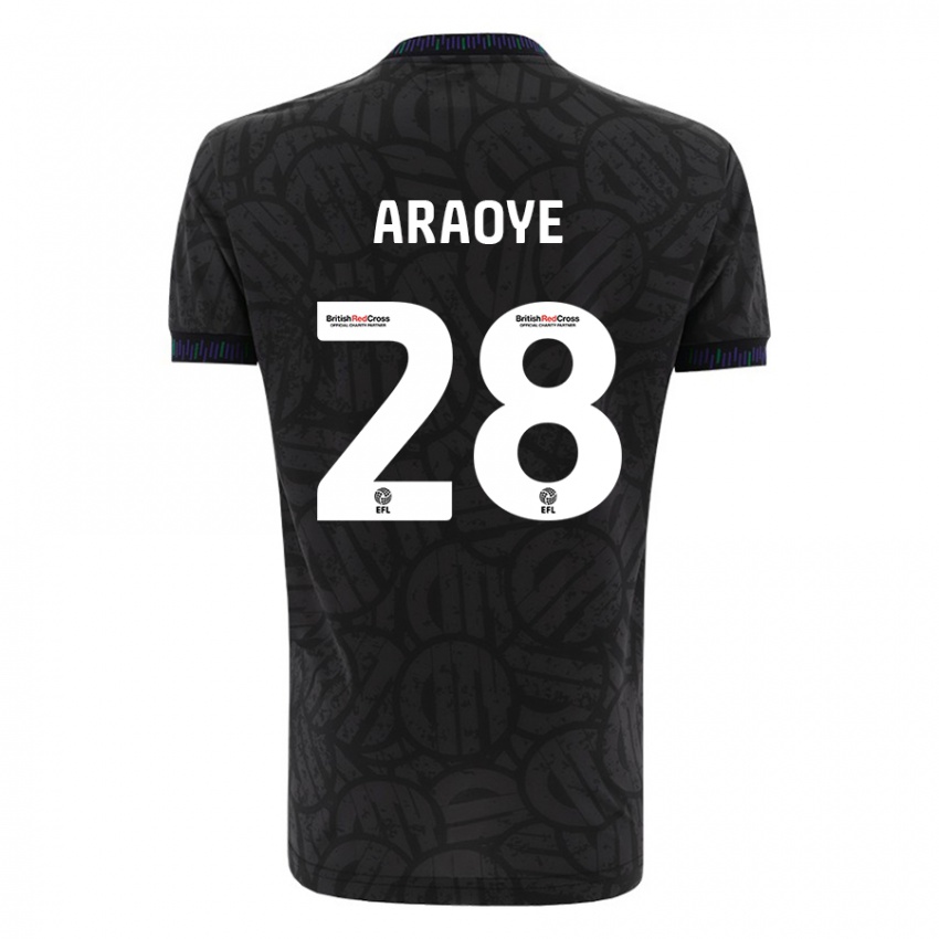 Damen Raphael Araoye #28 Schwarz Auswärtstrikot Trikot 2023/24 T-Shirt Belgien