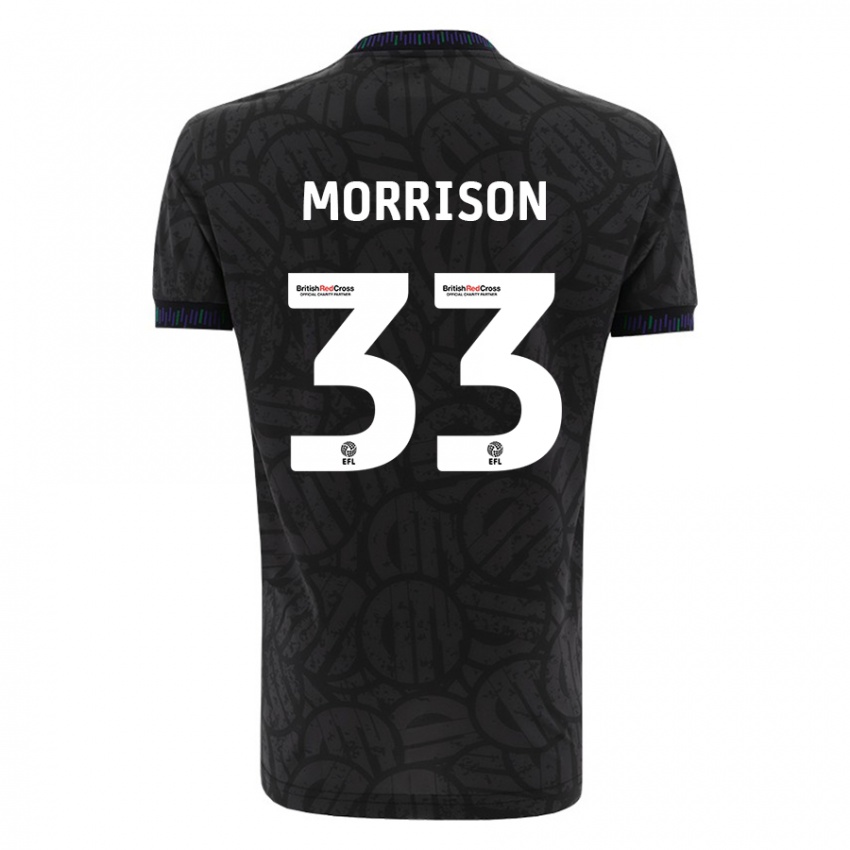 Dames Elijah Morrison #33 Zwart Uitshirt Uittenue 2023/24 T-Shirt België