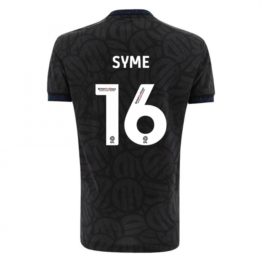 Dames Emily Syme #16 Zwart Uitshirt Uittenue 2023/24 T-Shirt België