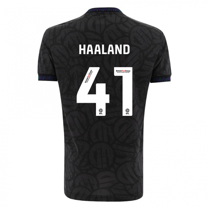 Damen Benedicte Haaland #41 Schwarz Auswärtstrikot Trikot 2023/24 T-Shirt Belgien