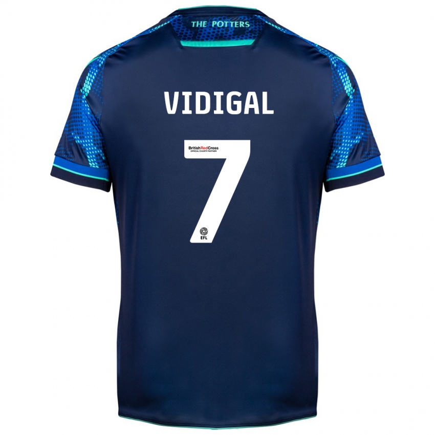 Damen André Vidigal #7 Marine Auswärtstrikot Trikot 2023/24 T-Shirt Belgien