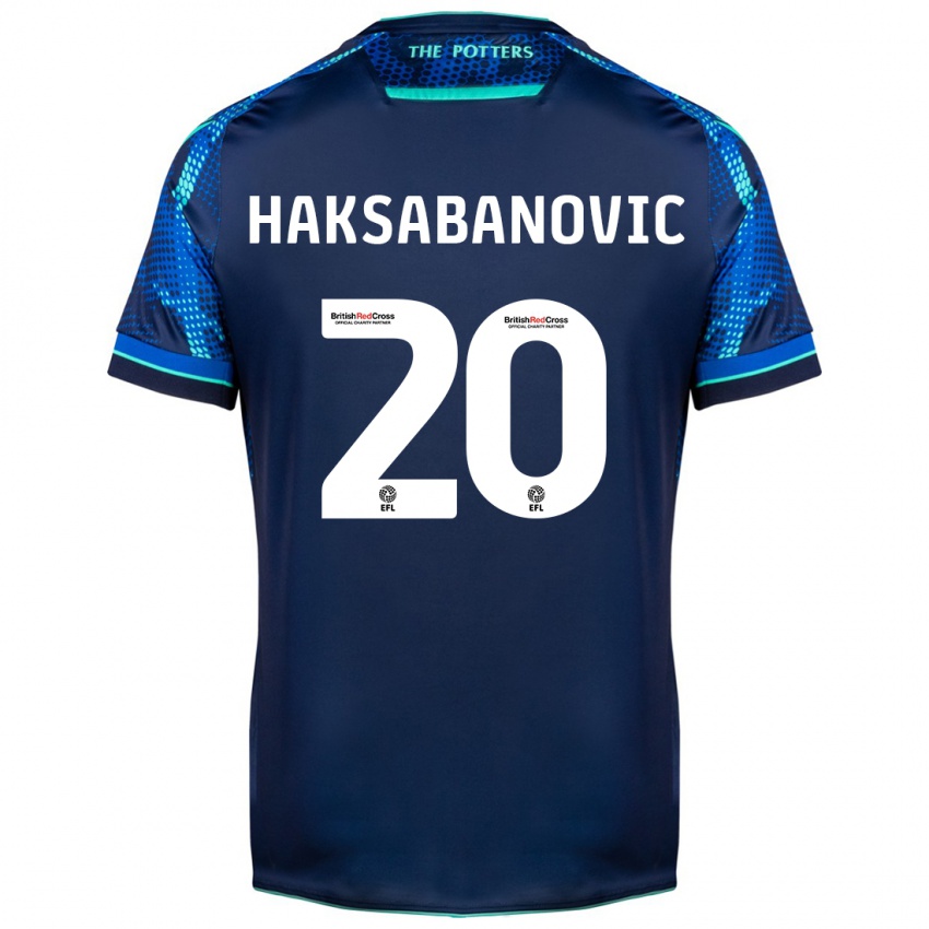 Damen Sead Hakšabanović #20 Marine Auswärtstrikot Trikot 2023/24 T-Shirt Belgien