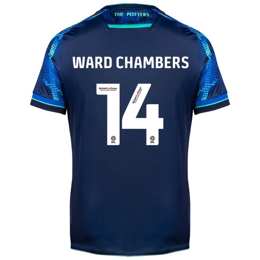 Damen Courtnay Ward-Chambers #14 Marine Auswärtstrikot Trikot 2023/24 T-Shirt Belgien