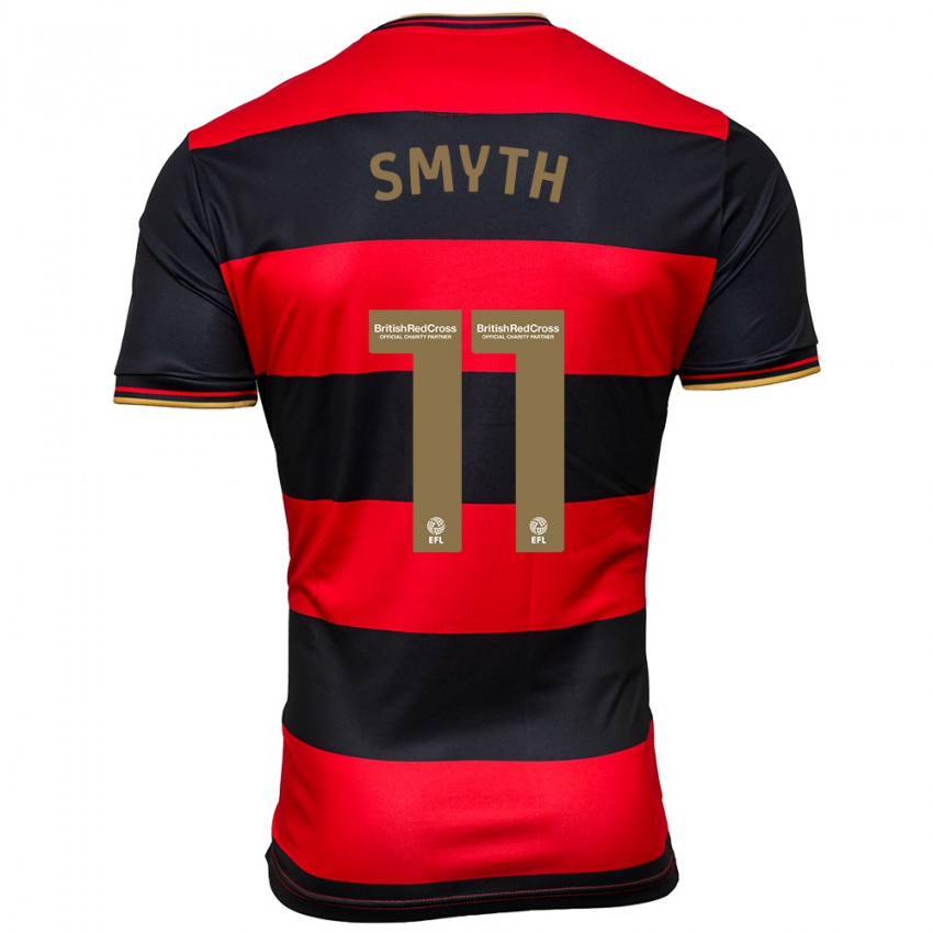 Dames Paul Smyth #11 Zwart Rood Uitshirt Uittenue 2023/24 T-Shirt België
