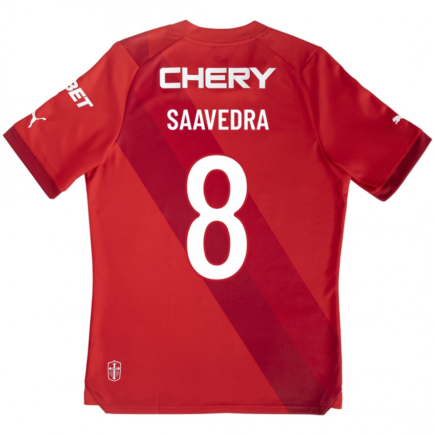 Damen Ignacio Saavedra #8 Rot Auswärtstrikot Trikot 2023/24 T-Shirt Belgien