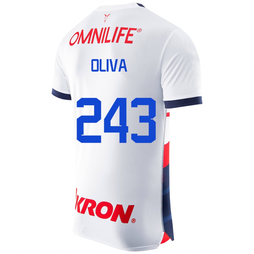 Damen Diego Oliva #243 Weiß Auswärtstrikot Trikot 2023/24 T-Shirt Belgien