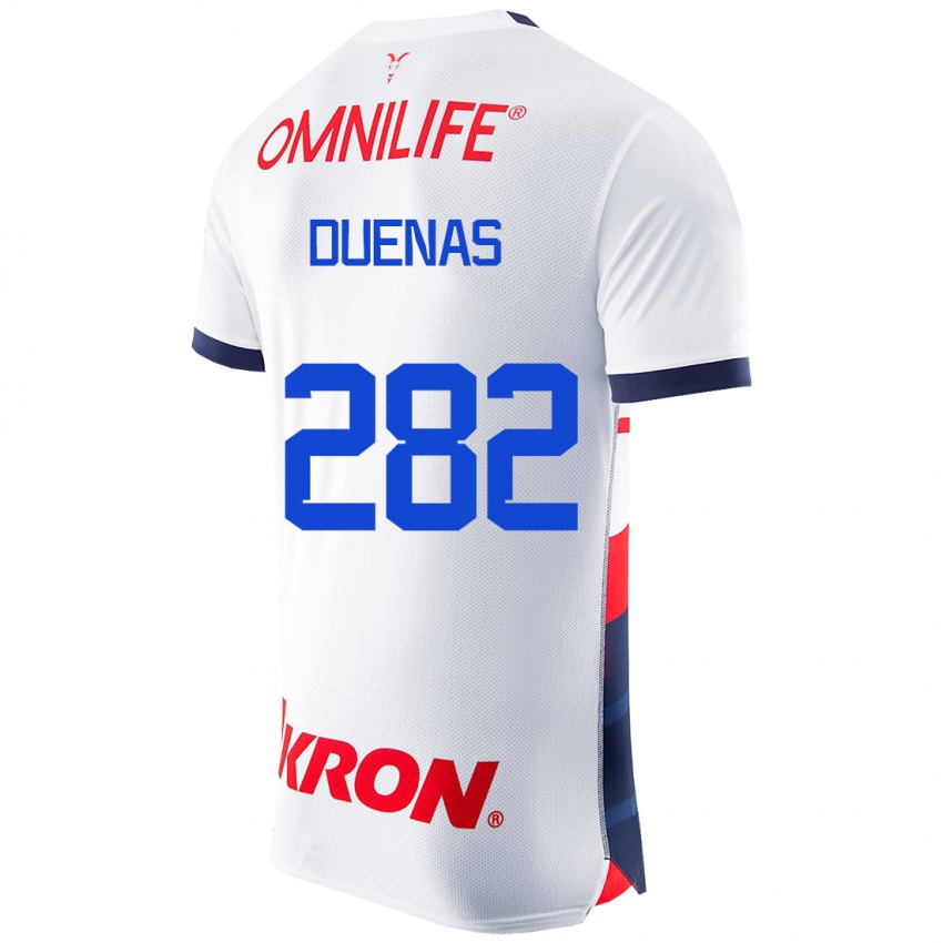Damen Omar Dueñas #282 Weiß Auswärtstrikot Trikot 2023/24 T-Shirt Belgien