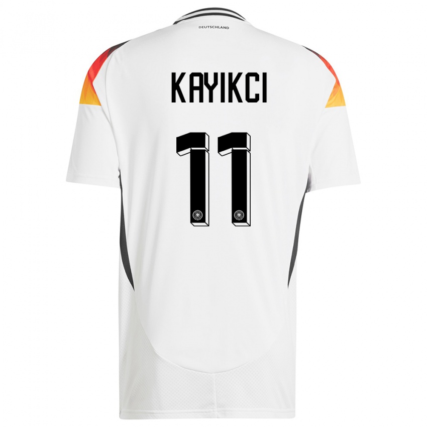 Enfant Maillot Allemagne Hasret Kayikci #11 Blanc Tenues Domicile 24-26 T-Shirt Belgique