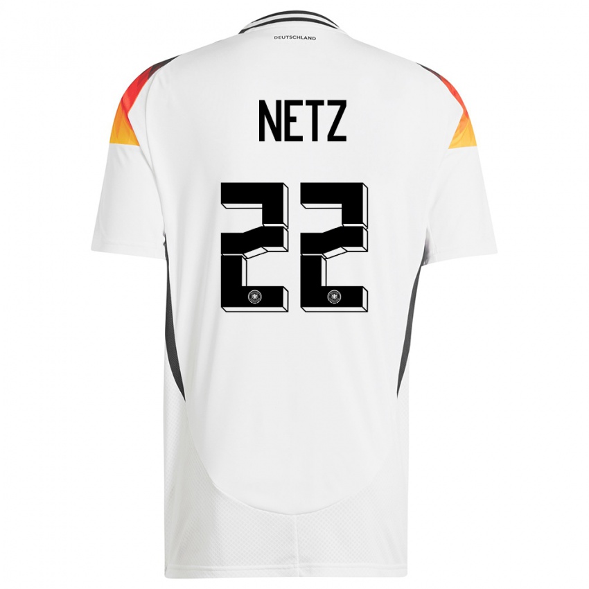 Kinder Deutschland Luca Netz #22 Weiß Heimtrikot Trikot 24-26 T-Shirt Belgien