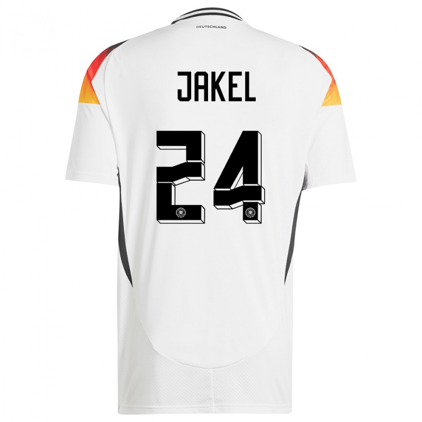 Enfant Maillot Allemagne Frederik Jakel #24 Blanc Tenues Domicile 24-26 T-Shirt Belgique
