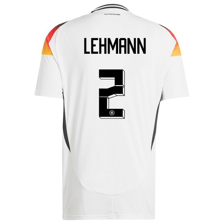 Kinder Deutschland Paul Lehmann #2 Weiß Heimtrikot Trikot 24-26 T-Shirt Belgien