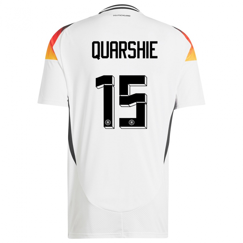 Kinderen Duitsland Joshua Quarshie #15 Wit Thuisshirt Thuistenue 24-26 T-Shirt België