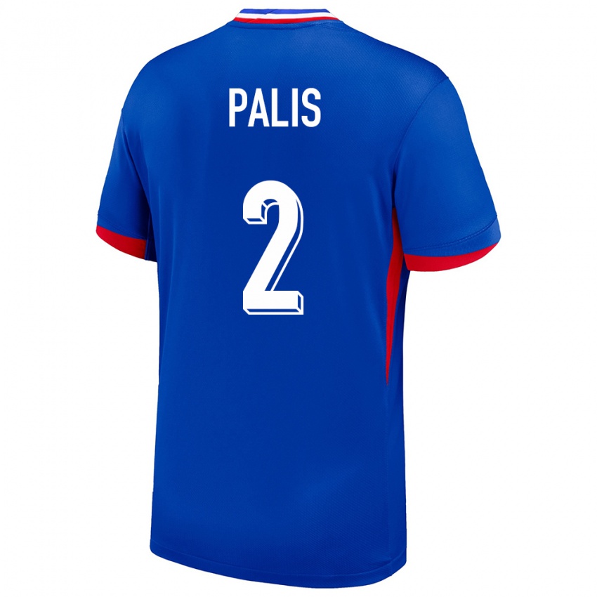 Kinder Frankreich Ella Palis #2 Blau Heimtrikot Trikot 24-26 T-Shirt Belgien