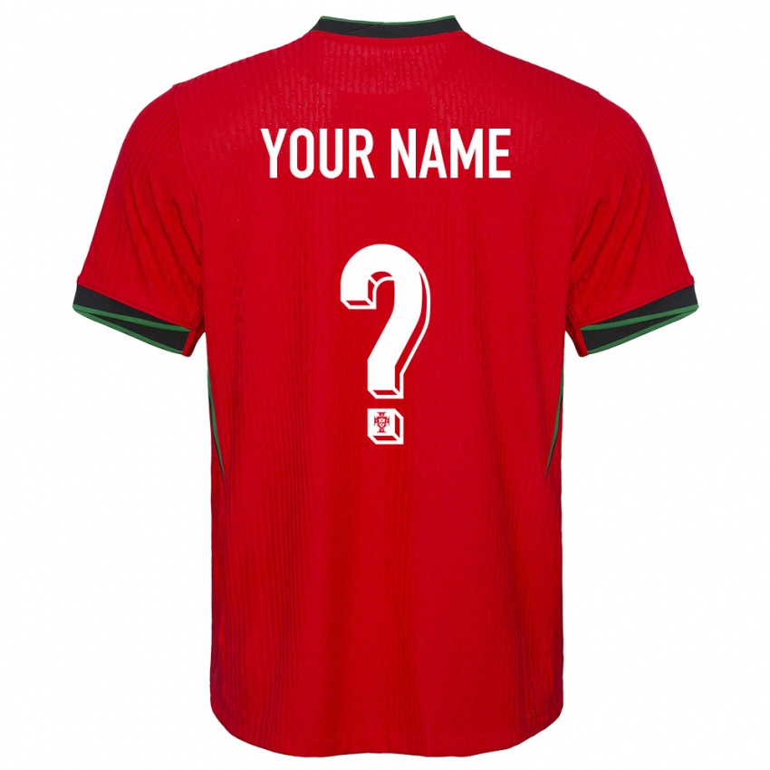 Enfant Maillot Portugal Votre Nom #0 Rouge Tenues Domicile 24-26 T-Shirt Belgique
