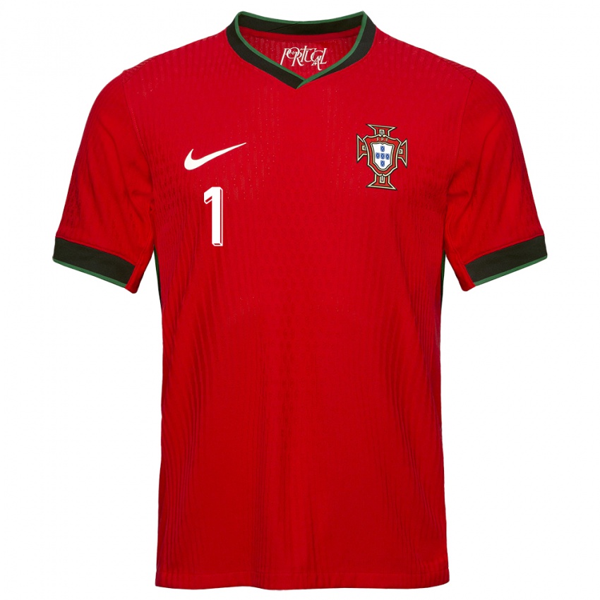 Kinder Portugal Goncalo Ribeiro #1 Rot Heimtrikot Trikot 24-26 T-Shirt Belgien