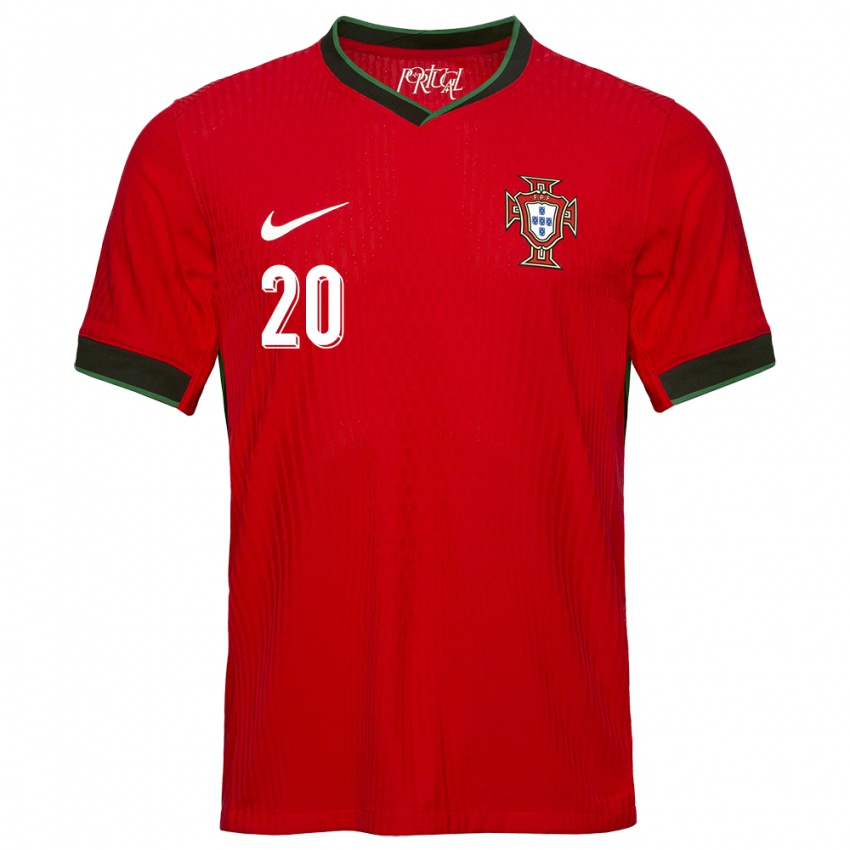 Kinder Portugal Rodrigo Mora #20 Rot Heimtrikot Trikot 24-26 T-Shirt Belgien