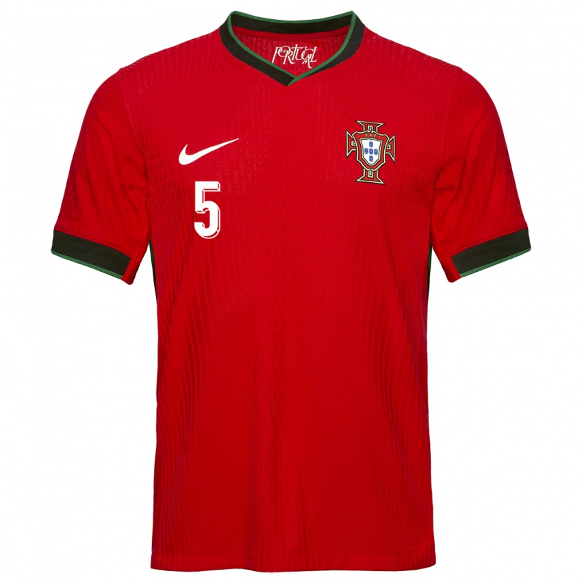 Kinder Portugal Martim Marques #5 Rot Heimtrikot Trikot 24-26 T-Shirt Belgien