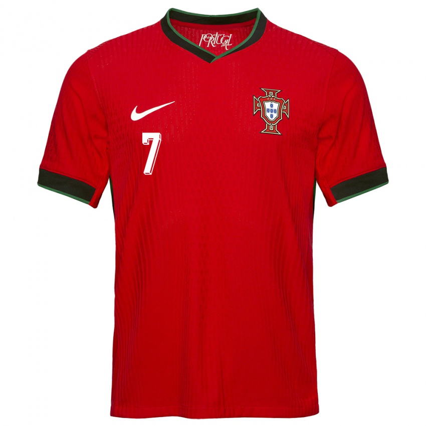 Kinder Portugal Fabio Carvalho #7 Rot Heimtrikot Trikot 24-26 T-Shirt Belgien
