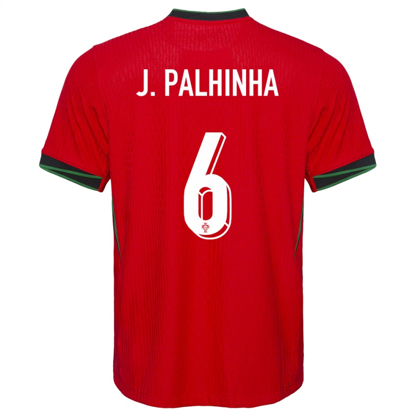 Kinder Portugal Joao Palhinha #6 Rot Heimtrikot Trikot 24-26 T-Shirt Belgien