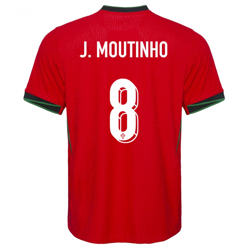 Kinder Portugal Joao Moutinho #8 Rot Heimtrikot Trikot 24-26 T-Shirt Belgien