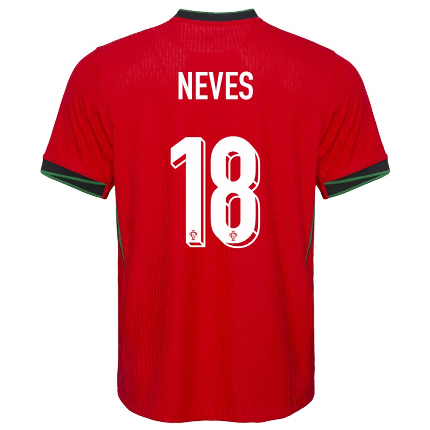 Kinderen Portugal Ruben Neves #18 Rood Thuisshirt Thuistenue 24-26 T-Shirt België