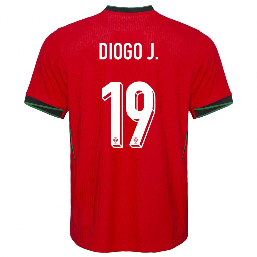 Kinder Portugal Diogo Jota #19 Rot Heimtrikot Trikot 24-26 T-Shirt Belgien