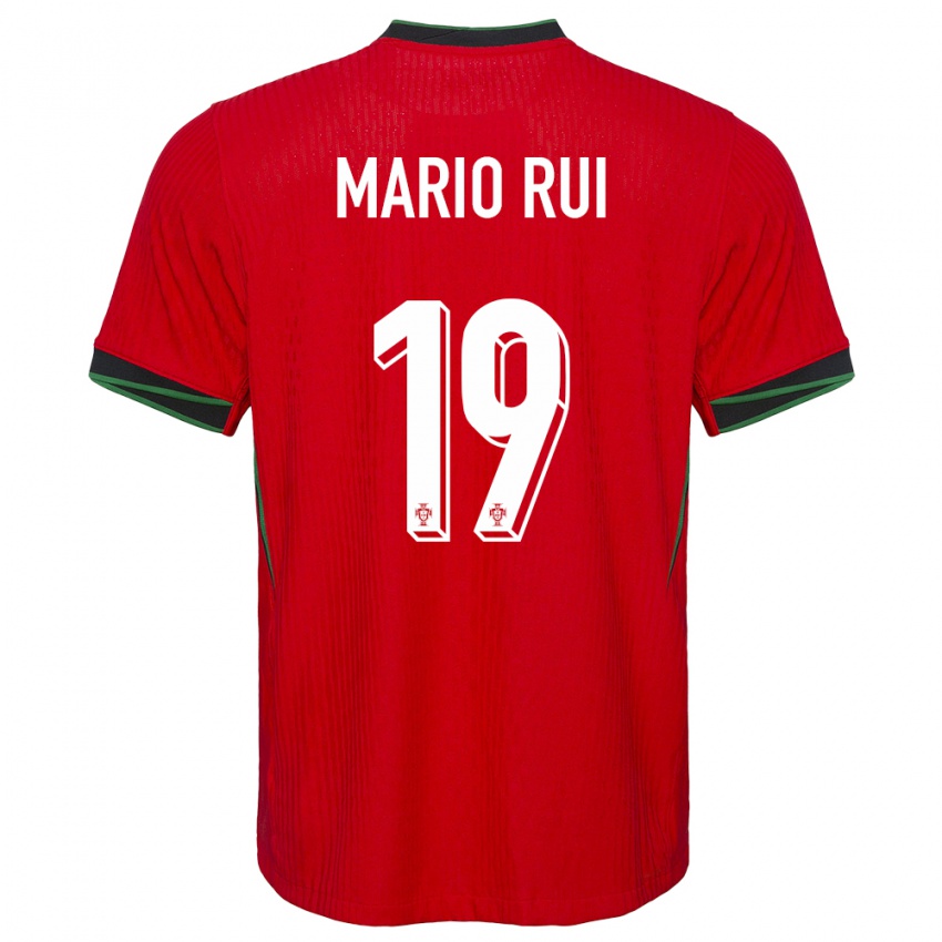 Kinder Portugal Mario Rui #19 Rot Heimtrikot Trikot 24-26 T-Shirt Belgien