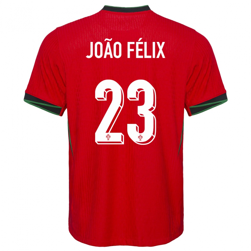 Enfant Maillot Portugal Joao Felix #23 Rouge Tenues Domicile 24-26 T-Shirt Belgique