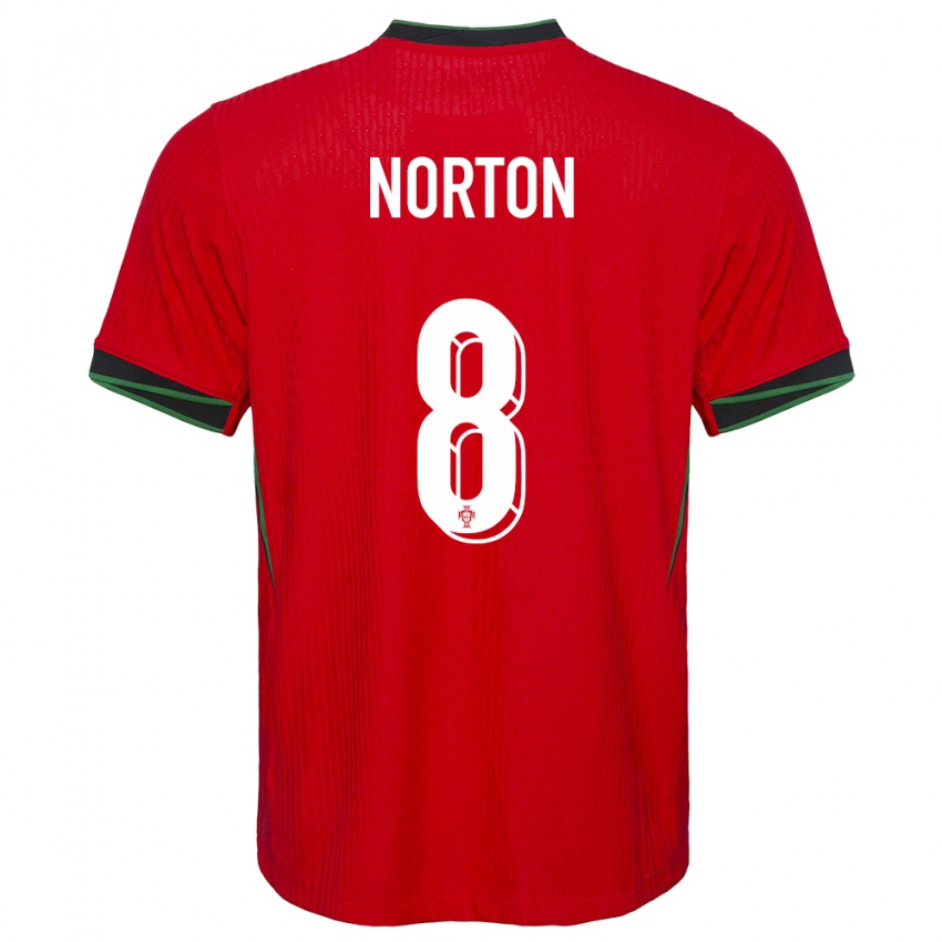 Kinder Portugal Andreia Norton #8 Rot Heimtrikot Trikot 24-26 T-Shirt Belgien