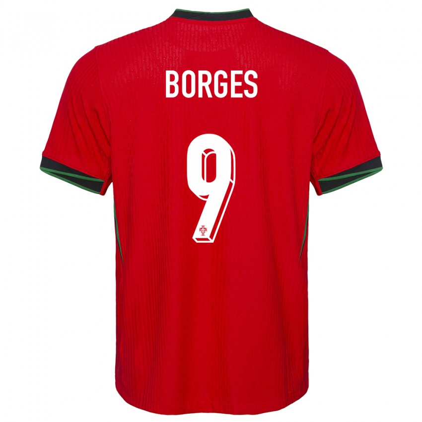 Kinderen Portugal Ana Borges #9 Rood Thuisshirt Thuistenue 24-26 T-Shirt België